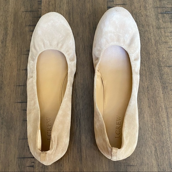 J. Crew suede tan flats